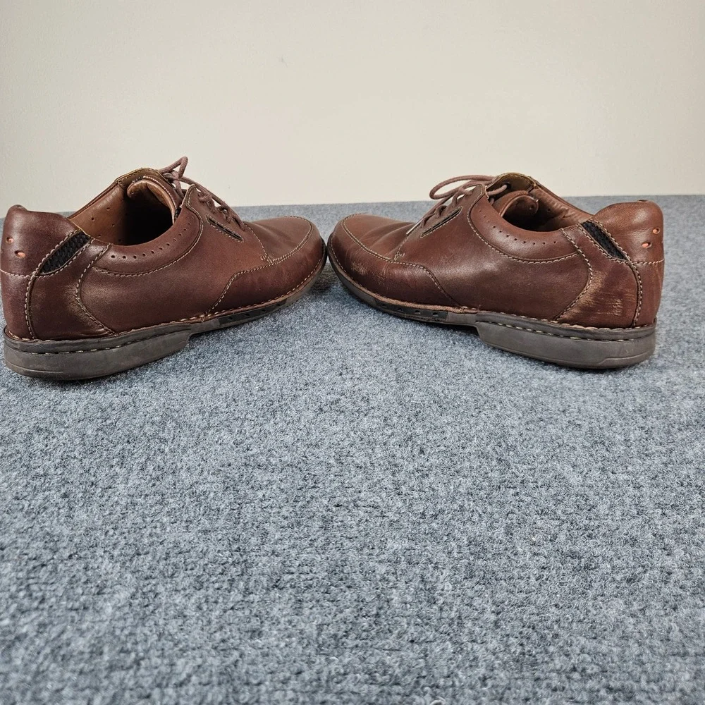 Clarks 1825 Mens Brown Leather‎ Moc Toe Oxford Lace Up Shoes 26101183 Size 11M